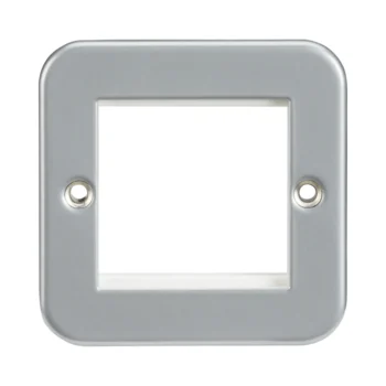 Knightsbridge M2G  Grey Metal Clad Two Module Euro Plate