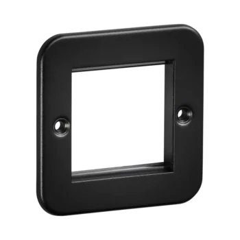 Knightsbridge M2GTB Black Metal Clad Two Module Euro Plate