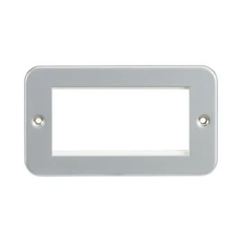 Knightsbridge M4G Grey Metal Clad Four Module Euro Plate