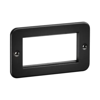 Knightsbridge M4GTB Black Metal Clad Four Module Euro Plate
