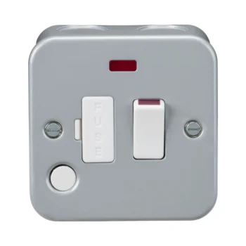 Knightsbridge M6300NF Grey Metal Clad Spur Neon Flex Outlet