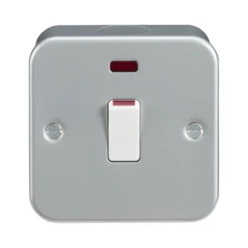 Knightsbridge M8341N Grey Metal Clad Switch Neon