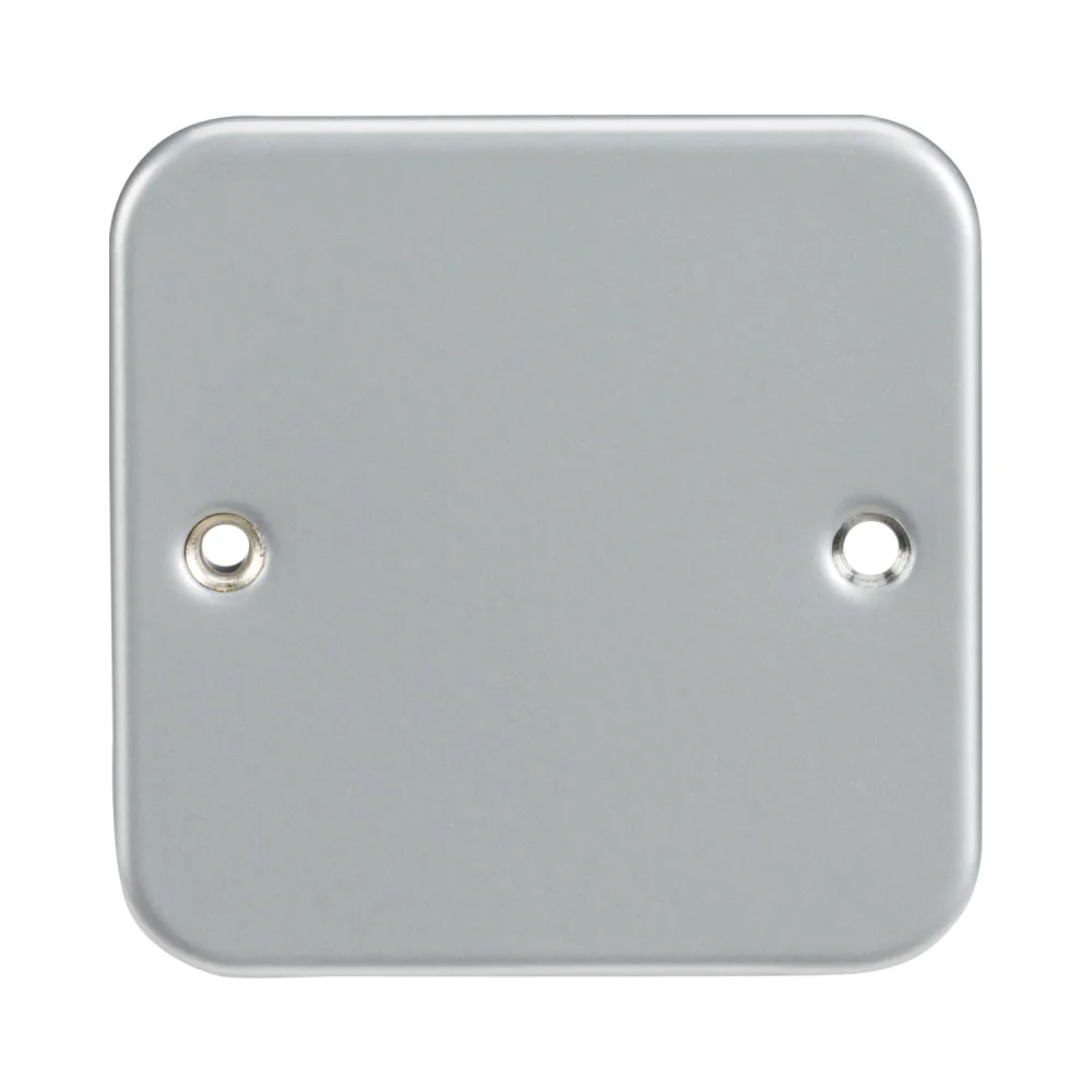 Knightsbridge | M8500 | Grey Metal Clad | Single Blank Plate 1 Knightsbridge M8500 Grey Metal Clad Single Blank Plate