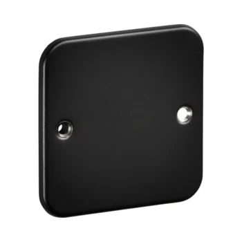 Knightsbridge M8500TB Black Metal Clad Single Blank Plate