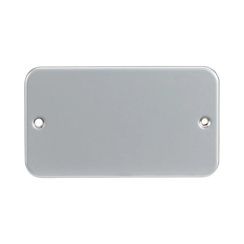 Knightsbridge | M8600 | Grey Metal Clad | Double Blank Plate 1 Knightsbridge M8600 Grey Metal Clad Double Blank Plate