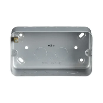 Knightsbridge M8900 Grey Metal Clad Double Back Box
