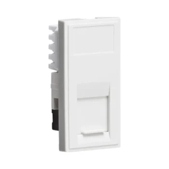 Knightsbridge NETCAT5WH Knightsbridge UTP CAT5E RJ45 Outlet Module 25 x 50mm - White