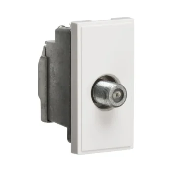 Knightsbridge NETSATSWH Knightsbridge Screened SAT TV Outlet Module 25 x 50mm - White