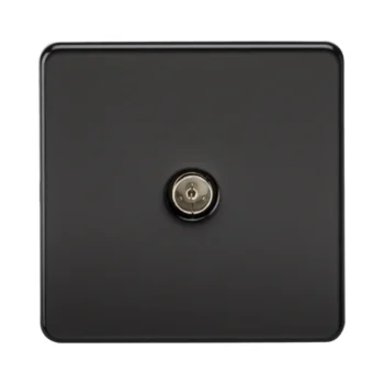 Knightsbridge SF0100MB Black Screwless Non-Isolated TV Outlet