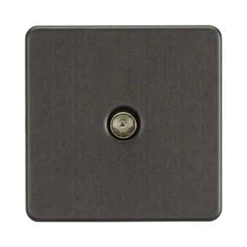 Knightsbridge SF0100SB TV Outlet (Non-Isolated) - Smoked Bronze