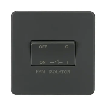 Knightsbridge SF1100AT 10A Fan Isolator Switch - Anthracite
