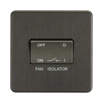 Knightsbridge SF1100SB 10A Fan Isolator Switch - Smoked Bronze
