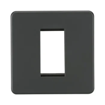 Knightsbridge SF1GAT 1G Modular Faceplate - Anthracite