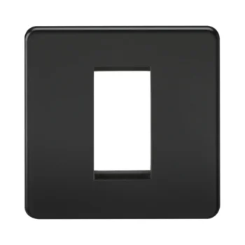 Knightsbridge SF1GMB Single Plate Single Module Black EURO Plate