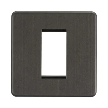Knightsbridge SF1GSB 1G Modular Faceplate - Smoked Bronze
