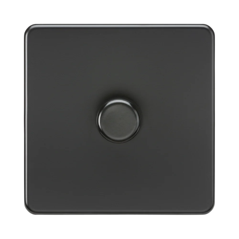 Knightsbridge SF2191MBB 1G 2 Way Matt Black Screwless LED Dimmer 1 Knightsbridge SF2191MBB 1G 2 Way Matt Black Screwless LED Dimmer