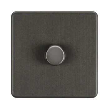 Knightsbridge SF2191SB 1G 2-way 10-200W (5-150W LED) Intelligent dimmer - Smoked Bronze
