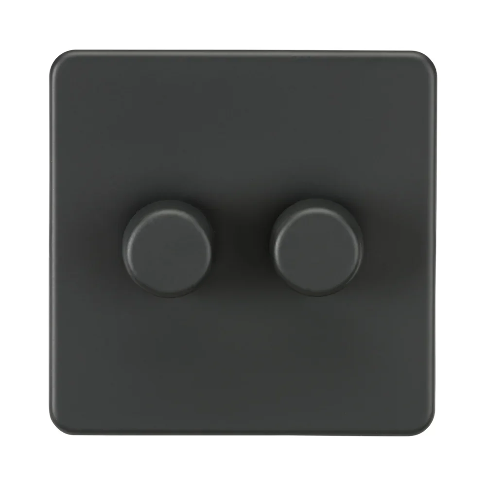 Knightsbridge SF2192AT 2G 2-way 5-150W LED Intelligent Dimmer - Anthracite 1 Knightsbridge SF2192AT 2G 2-way 5-150W LED Intelligent Dimmer - Anthracite