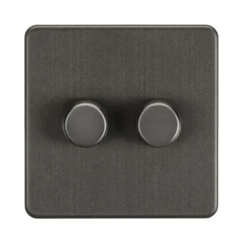Knightsbridge SF2192SB 2G 2-way 10-200W (5-150W LED) Intelligent dimmer - Smoked Bronze
