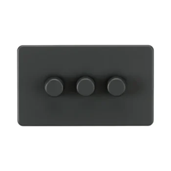Knightsbridge SF2193AT 3G 2-way 5-150W LED Intelligent Dimmer - Anthracite