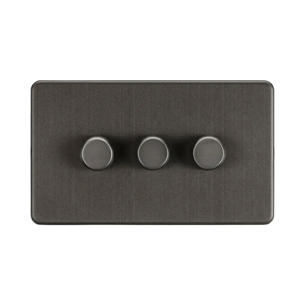 Knightsbridge SF2193SB 3G 2-way 10-200W (5-150W LED) Intelligent dimmer - Smoked Bronze 1 Knightsbridge SF2193SB 3G 2-way 10-200W (5-150W LED) Intelligent dimmer - Smoked Bronze