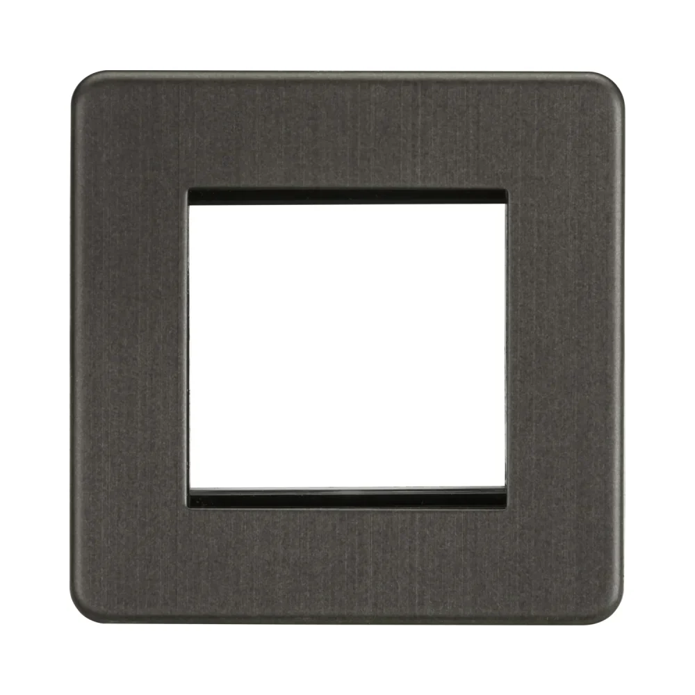 Knightsbridge SF2GSB 2G Modular Faceplate - Smoked Bronze 1 Knightsbridge SF2GSB 2G Modular Faceplate - Smoked Bronze