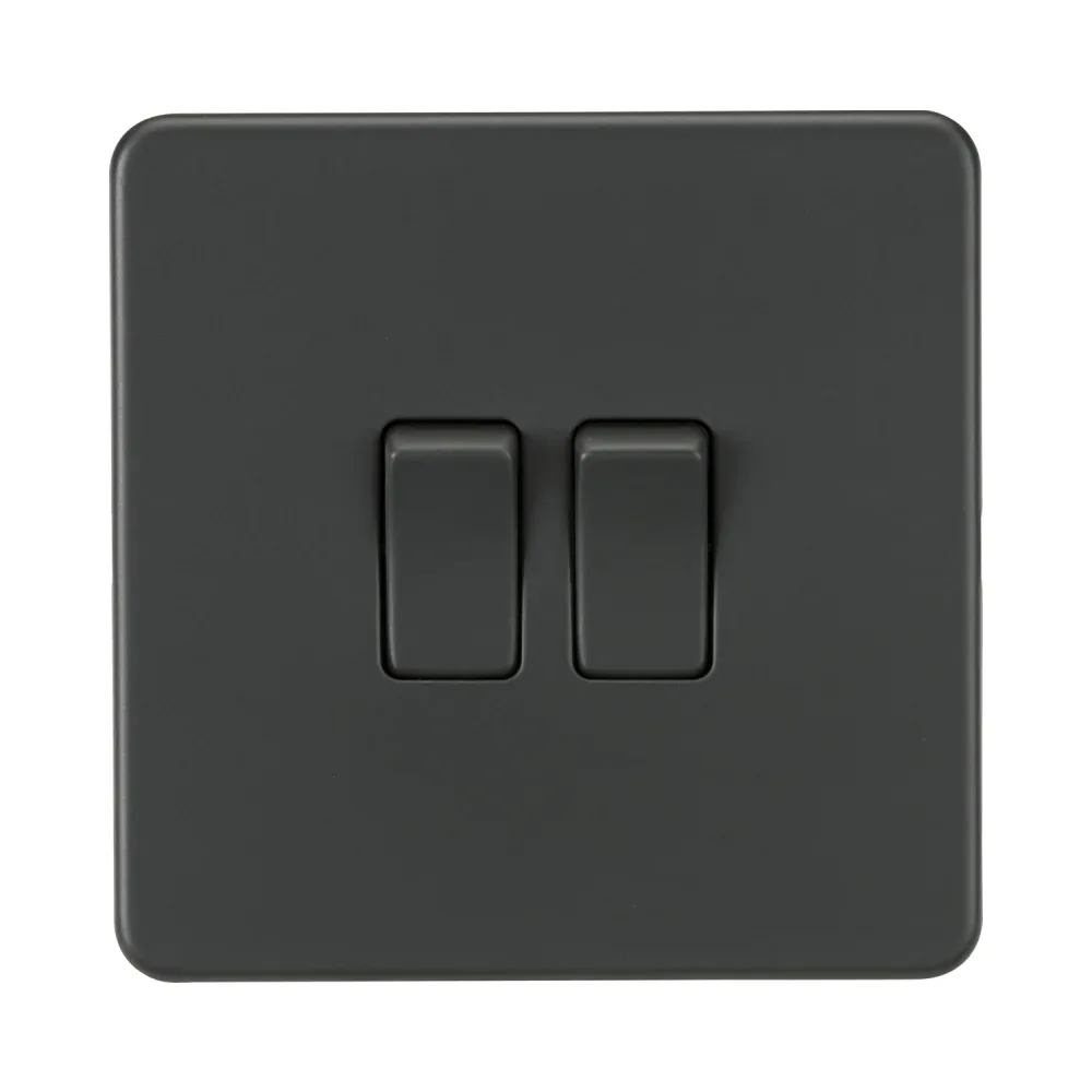 Knightsbridge SF3000AT 10AX 2G 2-way Switch - Anthracite 1 Knightsbridge SF3000AT 10AX 2G 2-way Switch - Anthracite
