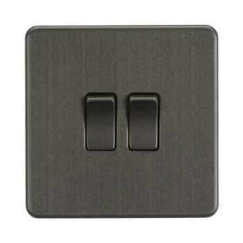 Knightsbridge SF3000SB 10AX 2G 2-way Switch - Smoked Bronze