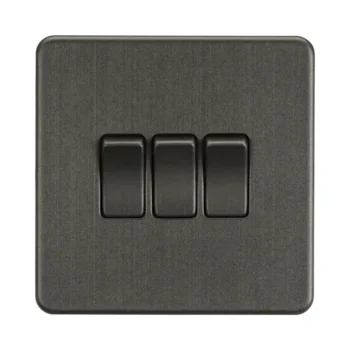 Knightsbridge SF4000SB 10AX 3G 2-way Switch - Smoked Bronze