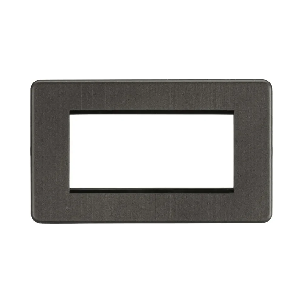 Knightsbridge SF4GSB 4G Modular Faceplate - Smoked Bronze 1 Knightsbridge SF4GSB 4G Modular Faceplate - Smoked Bronze