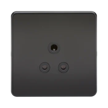 Knightsbridge SF5AMB Matt Black Screwless 5A Unswitched Socket