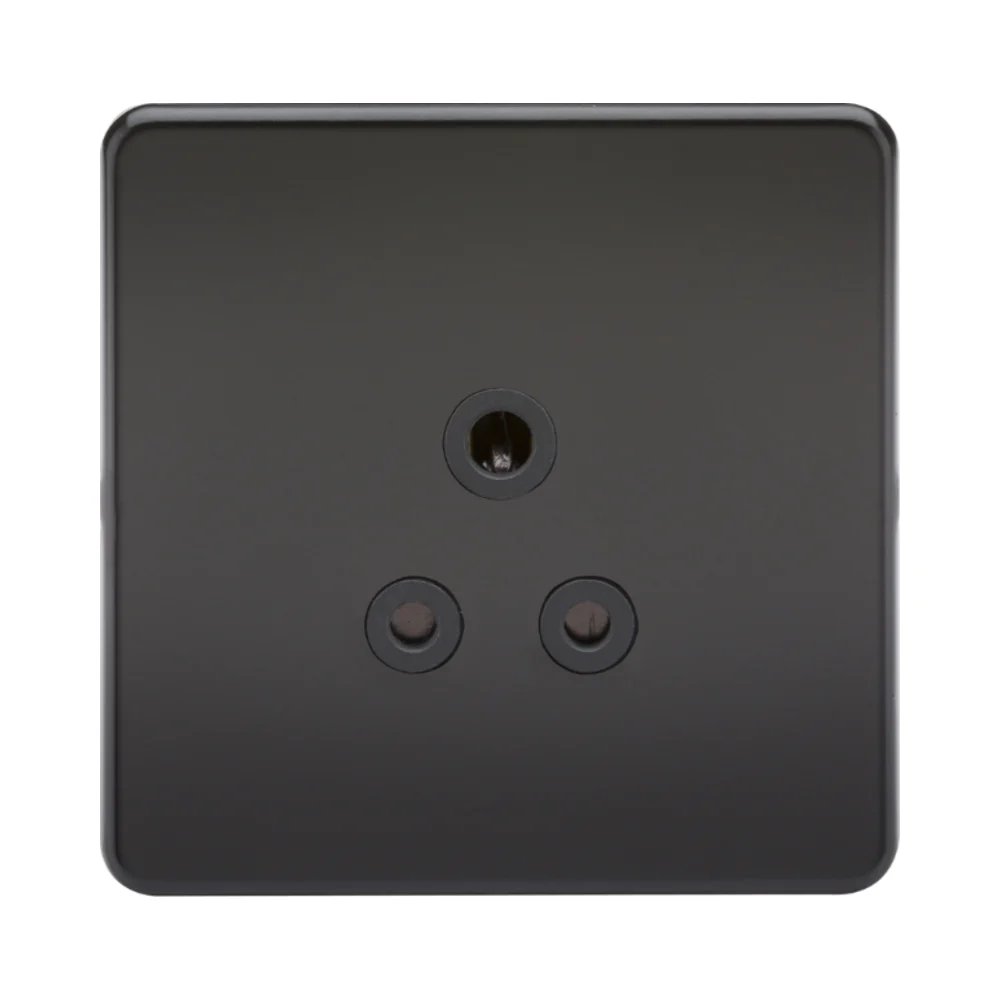 Knightsbridge SF5AMB Matt Black Screwless 5A Unswitched Socket 1 Knightsbridge SF5AMB Matt Black Screwless 5A Unswitched Socket