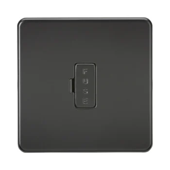 Knightsbridge SF6000MBB Matt Black Screwless 13A Fused Spur Unit
