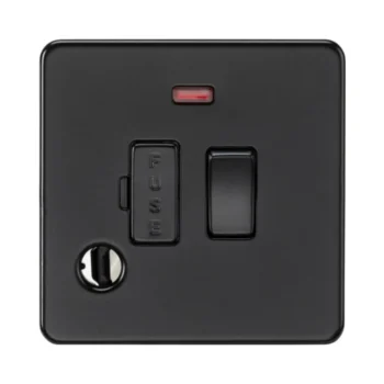 Knightsbridge SF6300FMBB 13A Switched Fused Spur with Neon and Outlet