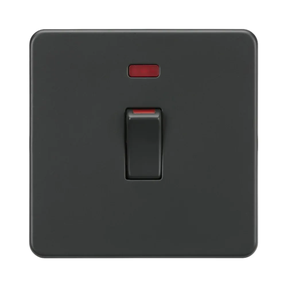 Knightsbridge SF81MNAT 45A DP Switch with Neon (1G size) - Anthracite 1 Knightsbridge SF81MNAT 45A DP Switch with Neon (1G size) - Anthracite
