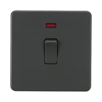 Knightsbridge SF8341NAT 20A 1G DP Switch with Neon - Anthracite