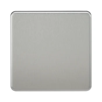 Knightsbridge SF8350BC Knightsbridge Screwless 1G Blanking Plate - Brushed Chrome