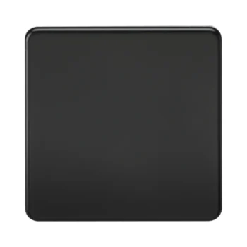 Knightsbridge SF8350MB 1 Gang Matt Black Screwless Blank Plate