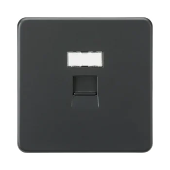Knightsbridge SFC6AT UTP CAT6a RJ45 Network Outlet - Anthracite