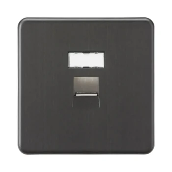 Knightsbridge SFC6SB UTP CAT6a RJ45 Network Outlet - Smoked Bronze