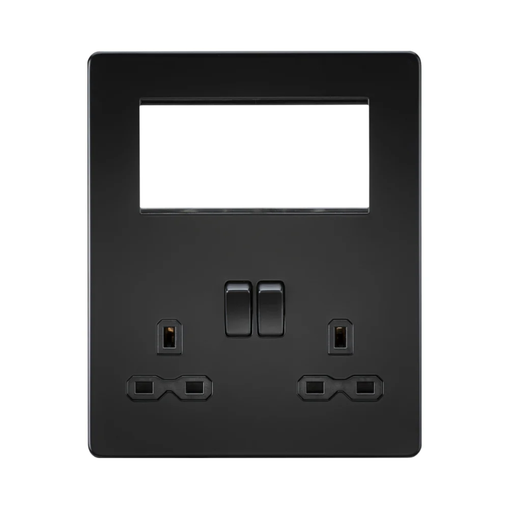 Knightsbridge SFR194MBB Small Multimedia Combination Plate 1 Knightsbridge SFR194MBB Small Multimedia Combination Plate