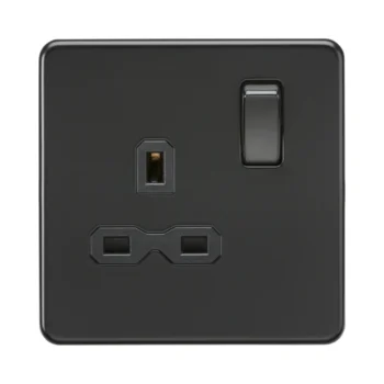 Knightsbridge SFR7000MBB 13A 1 Gang Screwless Switched Socket