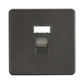 Knightsbridge SFRJ45SB RJ45 Network Outlet - Smoked Bronze