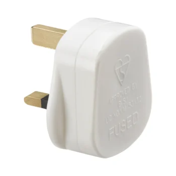 Knightsbridge SN1383 Knightsbridge SN1383 13A Plug Top with 13A Fuse - White (Screw Cord Grip)