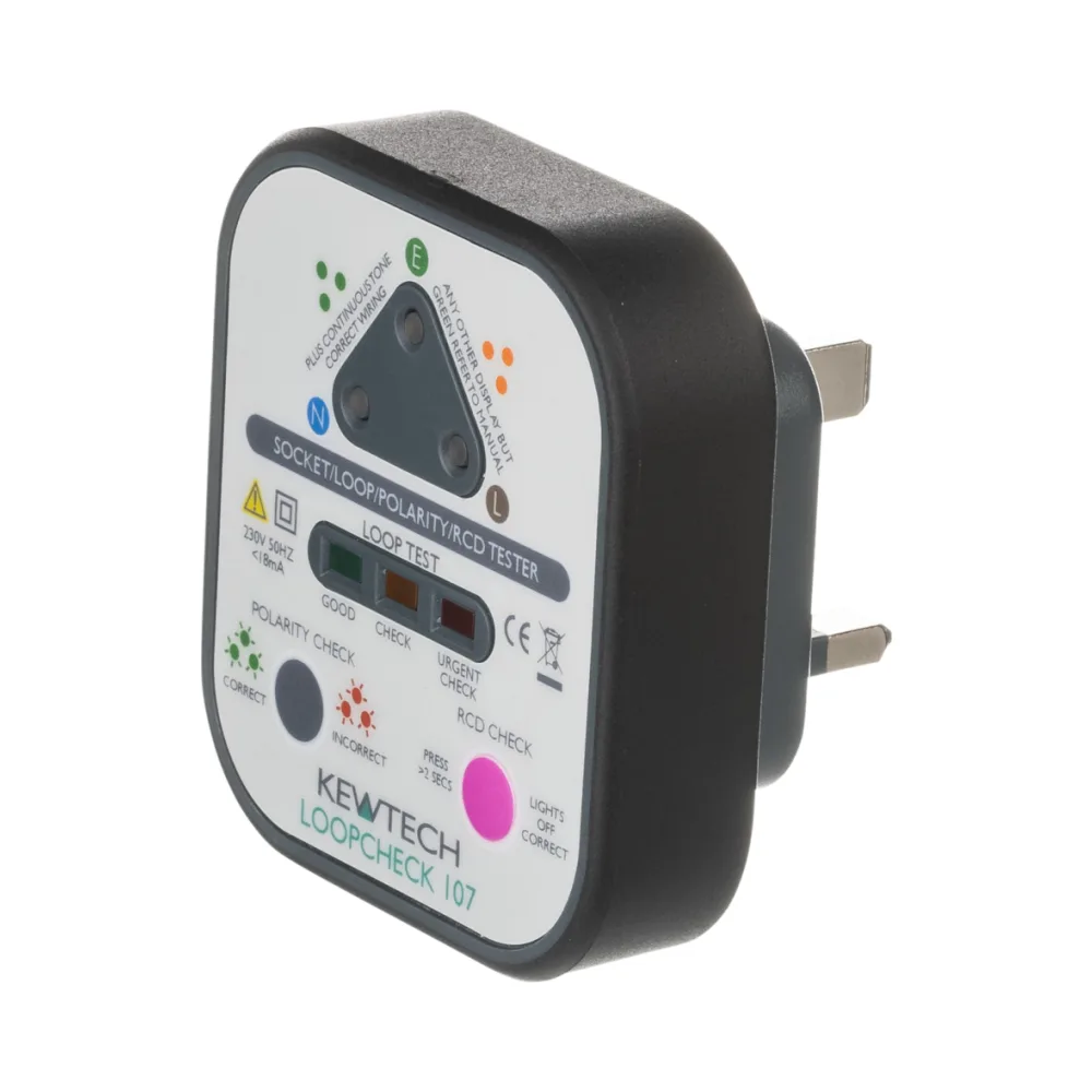 Kewtech LOOPCHECK 107 Advanced Socket Tester 2 Kewtech LOOPCHECK-107 Kewtech LOOPCHECK 107 Advanced Socket Tester 2