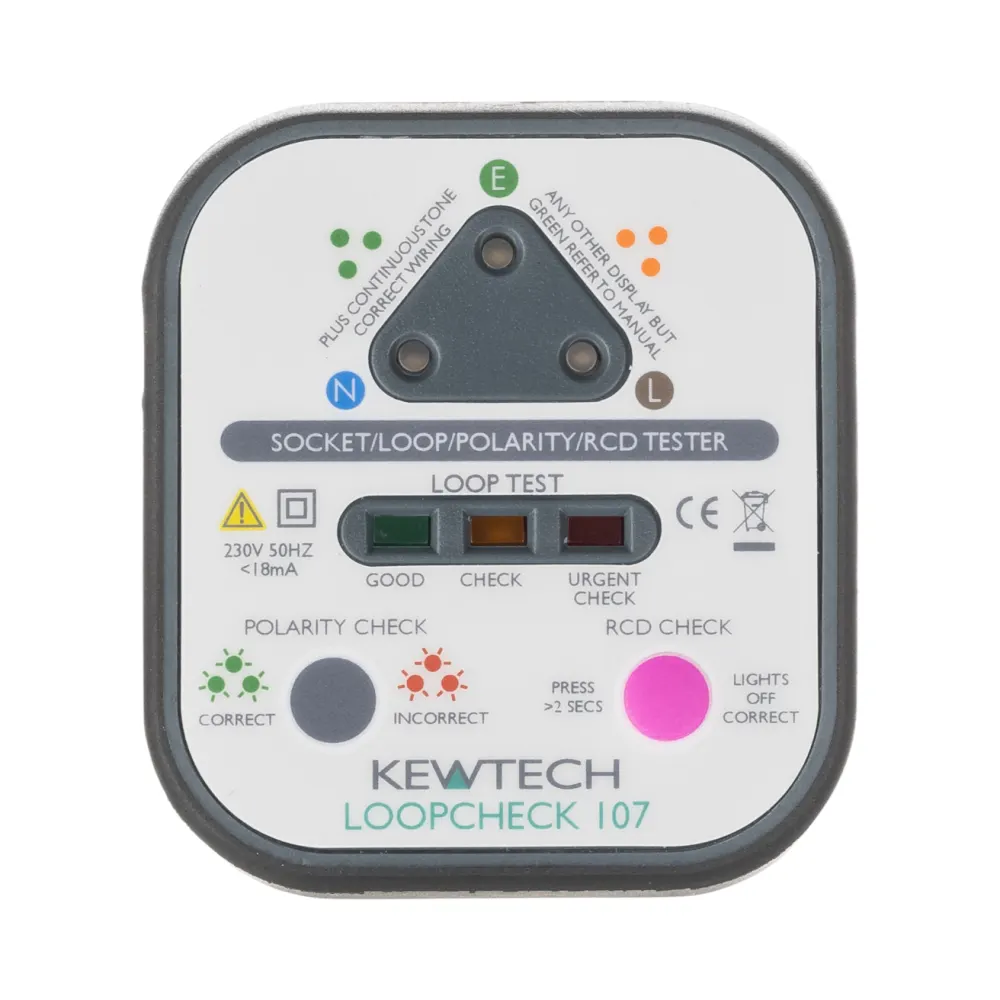 Kewtech LOOPCHECK 107 Advanced Socket Tester 1 Kewtech LOOPCHECK-107 Kewtech LOOPCHECK 107 Advanced Socket Tester 1