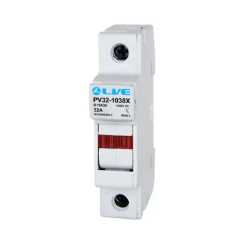 Live Electrical PV32-1038X 32A 1000VDC Photovoltaic Fuse Holder with Light without Fuse