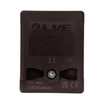 Live Electrical TB5P100-BROWN Brown Terminal Block