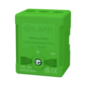 Live Electrical TB5P100-GREEN Green Terminal Block