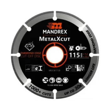 Mandrex MetalXcut Diamond Cut-Off Disc 115mm